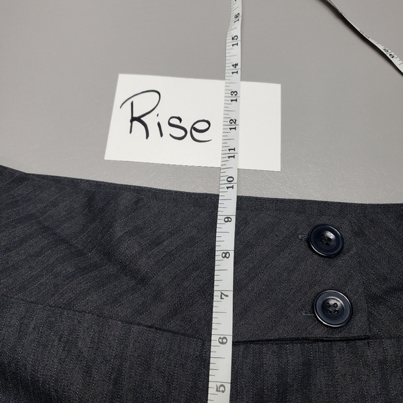 Dots gray and white pin stripe flare leg dress pants juniors size 3/4 - Picture 11 of 13